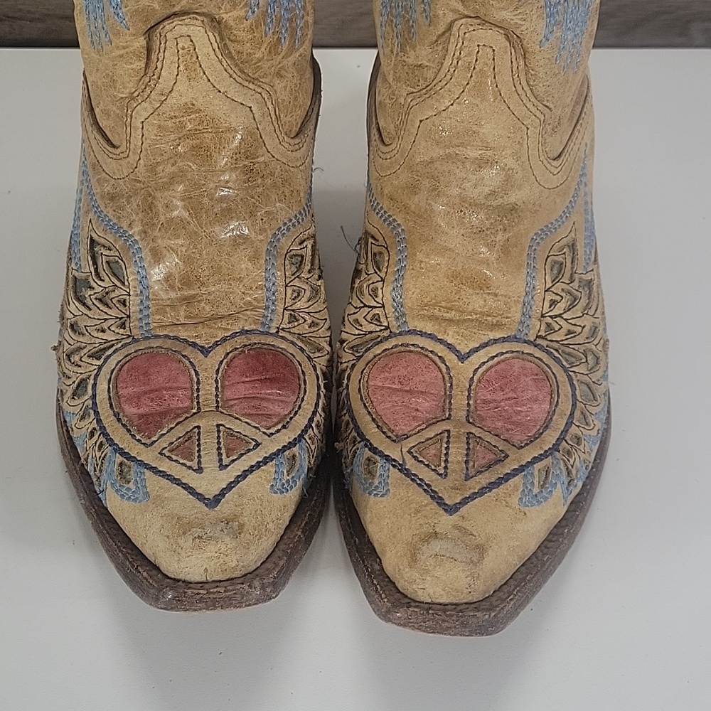Corral Vintage Red Heart Western Boots Size 8.5 M - Picture 2 of 13